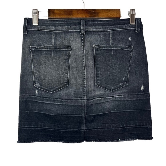 J Brand Leila Black Denim Mini Skirt 28 - Picture 4 of 6